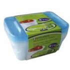 Hermético Mondex Cuadrado 0,75 L Pack-3 <hr>0.74€ / Unidad
