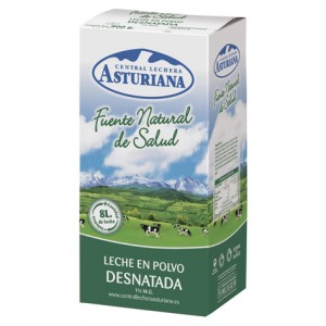 La Asturiana Leche en polvo semidesnatada en monodosis 16 uds. 160 g